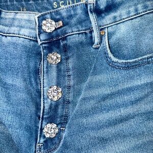 White House black market sculpt jeans size 14 jeweled buttons